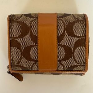 Coach tan leather wallet